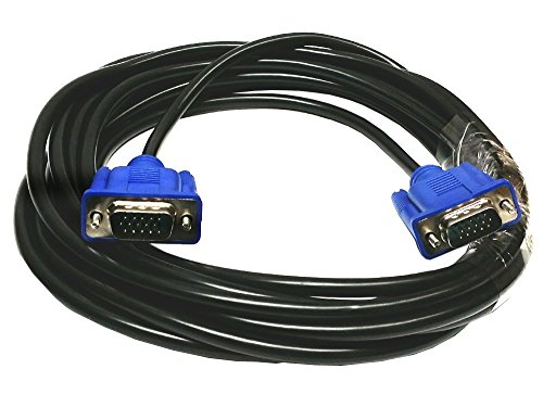 Product Cover Importer520 Blue Connectors HD15 Male to Male SVGA VGA Long Video Monitor Cable for TV Computer Projector (15 Feet)