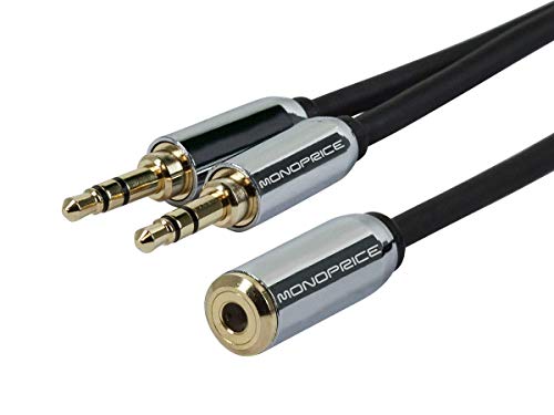 Product Cover Monoprice 6-Inch 3.5mm Stereo Jack Splitter for Mobile - Retail Packaging