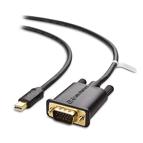 Product Cover Cable Matters Mini DisplayPort to VGA Cable (Mini DP to VGA Cable) in Black 6 Feet - Thunderbolt | Thunderbolt 2 Port Compatible