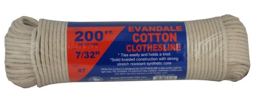 Product Cover T.W Evans Cordage 43-077 7/32-Inch Evandale Cotton Clothesline 200-Feet Hank