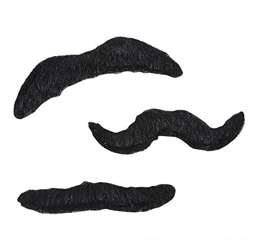 Product Cover Rhode Island Novelty Mustache Set, 3 Piece, 3.5-Inch (12 pack)