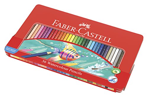 Product Cover Faber-Castell 115931 Watercolor Pencil Set of 36 Assorted Color Tin Case