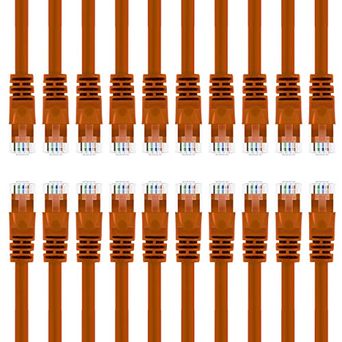 Product Cover GearIT 20 Pack, Cat 6 Ethernet Cable Cat6 Snagless Patch 5 Feet - Computer LAN Network Cord, Orange