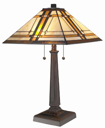 Product Cover Amora Lighting Tiffany Style Table Lamp Banker Mission 22