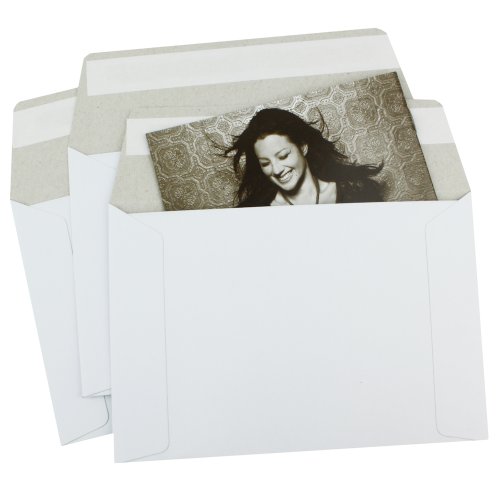 Product Cover 300 EcoSwift 6.5 x 4.5 Rigid Photo Mailers Stay Flats White Cardboard Self Seal Envelopes