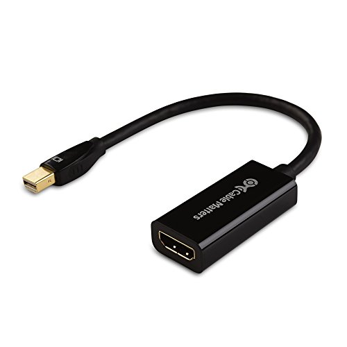 Product Cover Cable Matters Mini DisplayPort to HDMI Adapter (Mini DP to HDMI) in Black - Thunderbolt | Thunderbolt 2 Port Compatible