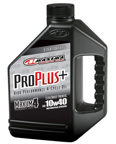 Product Cover 1 Gallon : Maxima (30-029128) Pro Plus+ 10W-40 Synthetic Motorcycle Engine Oil - 1 Gallon Jug