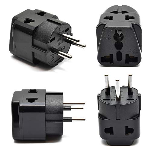 Product Cover OREI 2 in 1 USA to Israel Travel Adapter Plug (Type H) - 4 Pack, Black