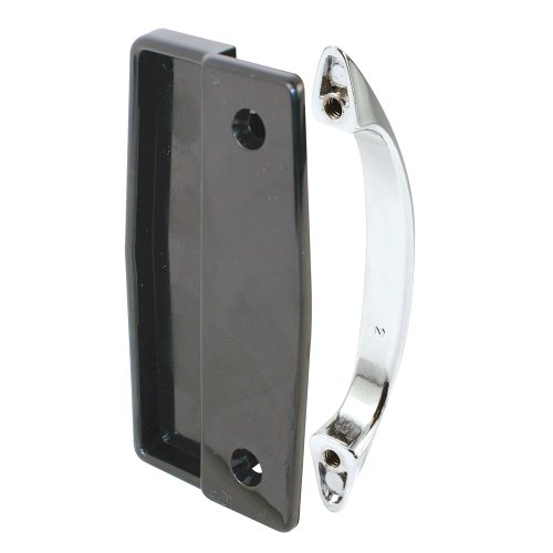 Product Cover Prime-Line Products A 112 Sliding Screen Door Pulls, Black Plastic/Chrome Diecast