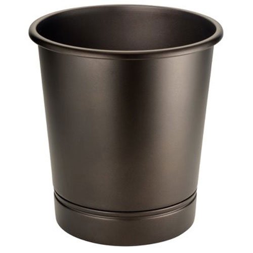 Product Cover iDesign York Metal Wastebasket, Trash Can for Bathroom, Bedroom, Kitchen, Home Office, Dorm, College, 9.5