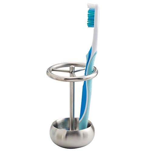 Product Cover iDesign Nogu Metal Toothbrush Holder Stand for Bathroom Vanity, Countertops, Stainless Steel