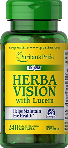 Product Cover Puritan's Pride Herbavision with Lutein and Bilberry-240 Softgels