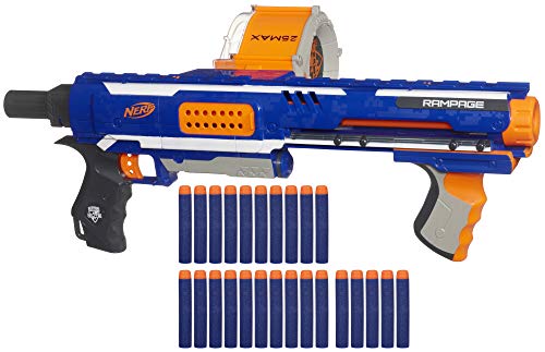 Product Cover Nerf Rampage N-Strike Elite Toy Blaster with 25 Dart Drum Slam Fire & 25 Official Elite Foam Darts for Kids, Teens, & Adults (Amazon Exclusive)