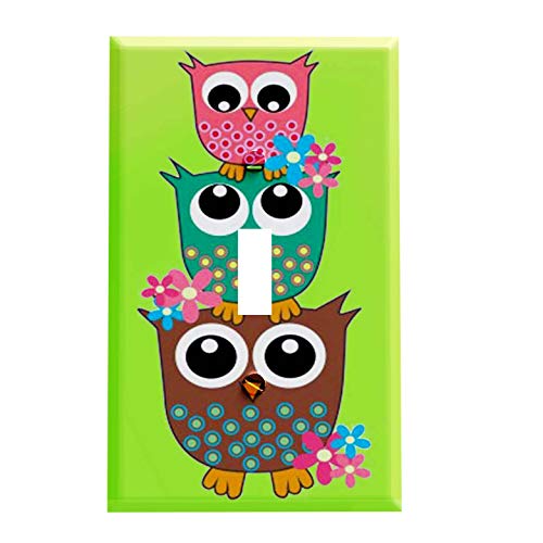 Product Cover Retro Owl Stack Switchplate - Switch Plate Cover