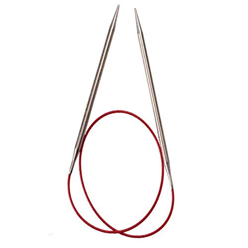 Product Cover Red Lace Stainless Steel Circular Knitting Needles