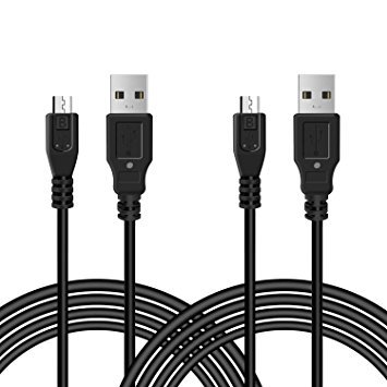 Product Cover iXCC ® 2 pcs 10ft (TEN FEET !) EXTRA LONG Extended Length Black Micro USB SYNC Cable Cord Charger For Google Nexus 7, Google Nexus 10, Google Nexus 4, Samsung Galaxy Tab, Samsung Galaxy Note, Samsung Galaxy S3/S4, Nokia Lumia, and Most And