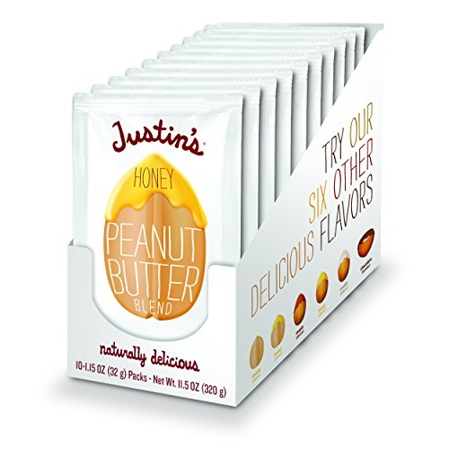 Product Cover Justin's Honey Peanut Butter Squeeze Packs, Gluten-free, Non-GMO, Responsibly Sourced, 1.15 Ounce (Pack of 10)