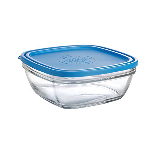 Product Cover Duralex Made In France Lys Square Bowl with Lid, 70.3-Ounce