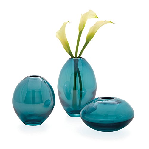Product Cover Torre & Tagus 901431 Mini Lustre Vases Assorted, Turquoise, Set of Three