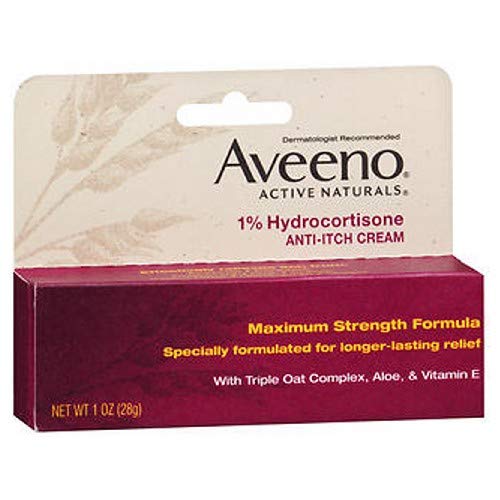 Product Cover Aveeno 1% Hydrocortisone Anti-Itch Cream, 1 Oz ( Pack of 3 )