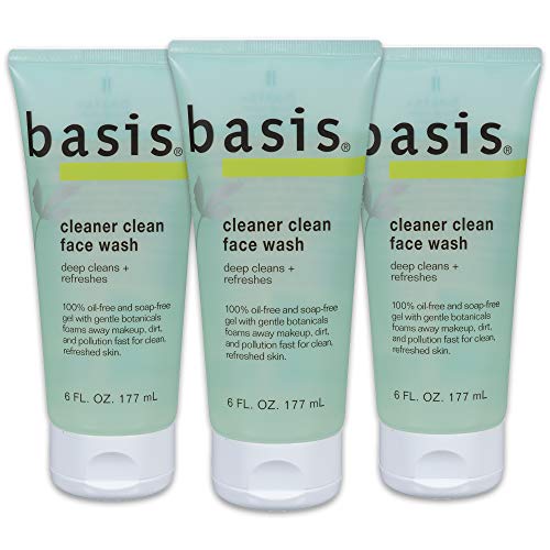 Product Cover Basis Cleaner Clean Face Wash - Deep Cleans and Refreshes for Normal to Oily Skin, Oil-free, Soap Free - 6 fl. oz. (Pack of 3)