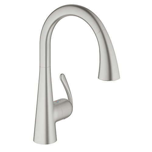 Product Cover GROHE LadyLux3 Café Single-Handle Pull-Down Kitchen Faucet, Super Steel Infinity