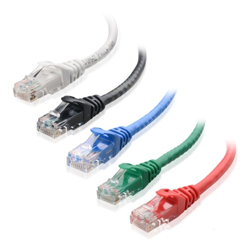 Product Cover Cable Matters 5-Color Combo Snagless Short Cat6 Ethernet Cable (Cat6 Cable, Cat 6 Cable) 3 ft