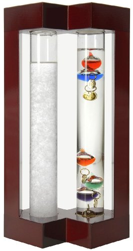 Product Cover Lily's Home Desktop Weather Station, with Galileo Thermometer and Fitzroy Storm Glass Weather Predictor, 5 Multi-Colored Spheres