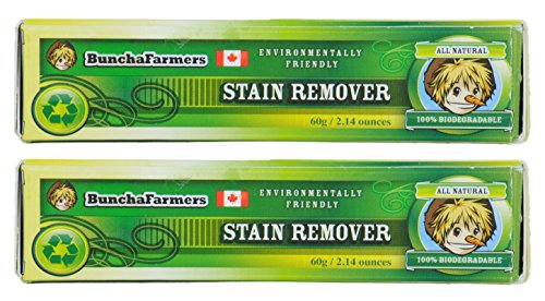 Product Cover BunchaFarmers All Natural 100% Biodegradable Environmentally Friendly Stain Remover Stick Made in Canada (2 Pack)