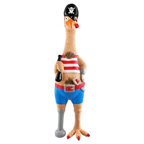 Product Cover Large Captain Jack Rubber Chicken Dog Toy 17
