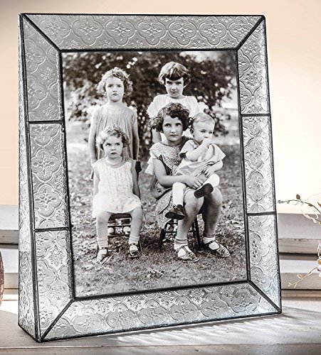 Product Cover J Devlin Pic 126-81V Stained Glass Picture Frame Clear Vintage Textured Glass 8x10 Vertical Portrait Photo by J Devlin Glass Art
