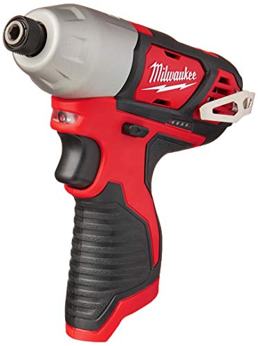 Product Cover Milwaukee 2462-20 M12 1/4 Inch Hex Shank 12 Volt Lithium Ion Cordless 2,500 RPM 1,000 Inch Pounds Impact Driver w/ LED Light and Fuel Gauge (Battery Not Included, Power Tool Only)