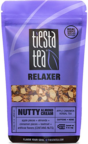 Product Cover Tiesta Tea | Nutty Almond Cream, Loose Leaf Apple Cinnamon Herbal Tea | All Natural, Caffeine Free, Herbal Dessert Tea | Spiced Almonds, Apple and Cinnamon | 2.5oz Reusable Pouch - 30 Cups