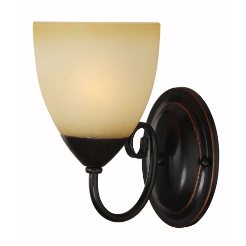 Product Cover Hardware House Berkshire Series 1 Light Oil Rubbed Bronze 5 Inch by 8-1/4 Inch Bath / Wall Lighting Fixture : 16-8137