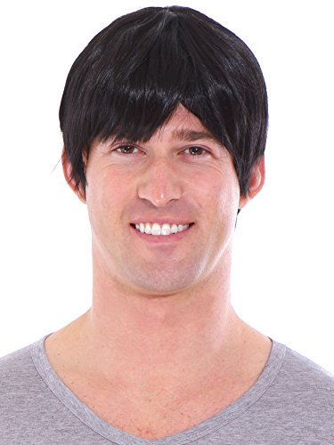 Product Cover Simplicity Men's Short Layered Black Full Wig with Wig Cap