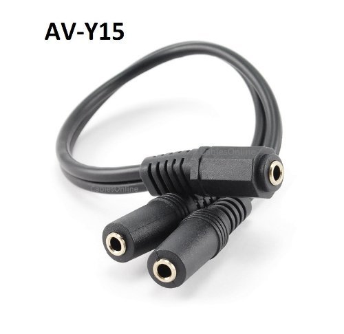 Product Cover CablesOnline 9 inch Stereo 3.5mm 1-Female to 2-Females Splitter Cable & Gender Changer, (AV-Y15)