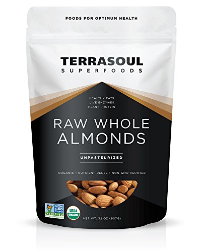 Product Cover Terrasoul Superfoods Raw Unpasteurized Organic Almonds (Sproutable), 2 lbs