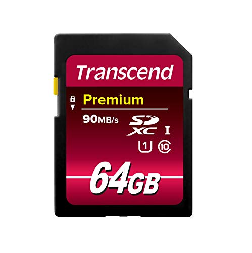 Product Cover Transcend 64GB SDXC Class 10 Uhs-1 Flash Memory Card Up to 60MB/S (TS64GSDU1)