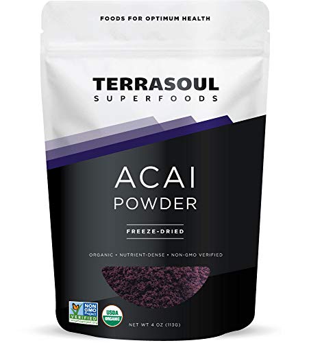 Product Cover Terrasoul Superfoods Organic Acai Berry Powder, 4 Oz - Freeze-Dried | Antioxidants | Omega Fats