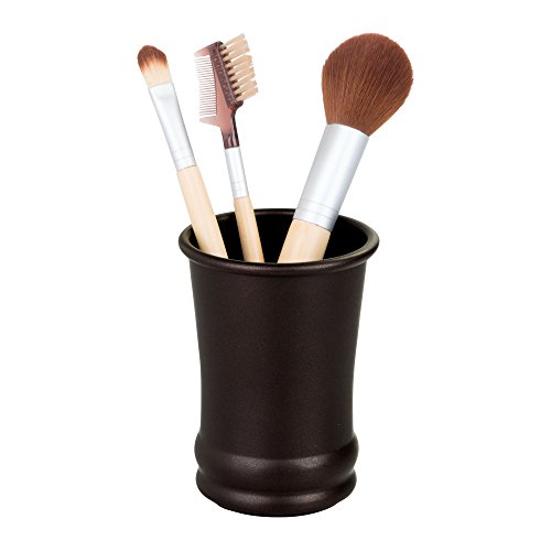 Product Cover iDesign Olivia Metal Tumbler, Makeup Brush Holder and Toothbrush Cup for Bathroom, Countertop, Desk, Dorm, College, and Vanity, 3.25