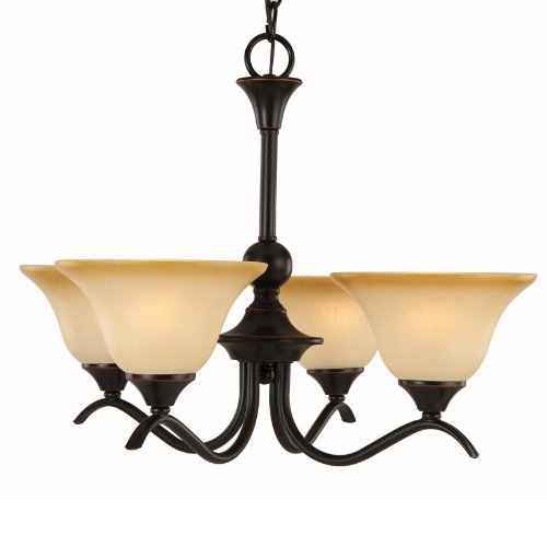Product Cover Hardware House Dover Series 4 Light Oil Rubbed Bronze 22 Inch by 16-3/4 Inch Chandelier Ceiling Lighting Fixture : 16-7710