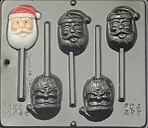 Product Cover Candy Molds N More Santa Face Lollipop Chocolate Candy Mold 2046