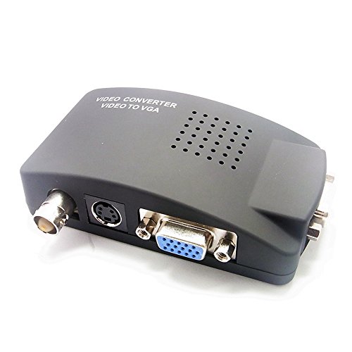 Product Cover Sienoc S-Video/BNC VGA to VGA Video PC Converter Adapter with BNC + 4 Pin S-video Color Black