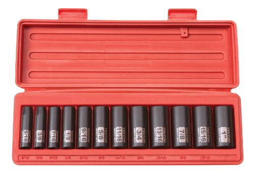 Product Cover TEKTON 3/8-Inch Drive Deep Impact Socket Set, Inch, Cr-V, 12-Point, 5/16-Inch - 1-Inch, 12-Sockets | 47921
