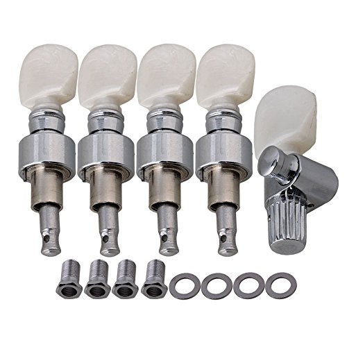 Product Cover BQLZR Chrome 5 String Banjo Geared Machine Head with Pearled Pegs Gear Ratio 4:1
