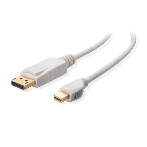 Product Cover Cable Matters Gold Plated Mini DisplayPort (ThunderboltTM Port Compatible) to DisplayPort Cable in White 3 Feet