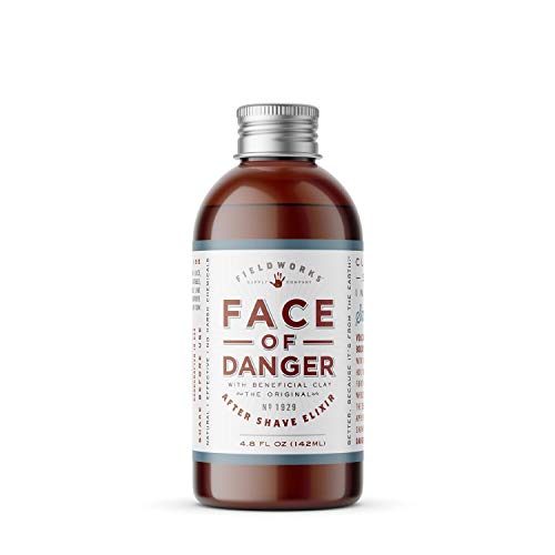 Product Cover Face of Danger Organic After Shave Lotion, Natural Aftershave Moisturizer Balm - Soothes Razor Burn and Skin Irritation, Made with Aloe, Bentonite Clay, and Calendula, 4.8 Fl Oz.