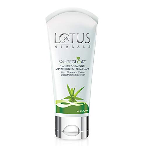 Product Cover Lotus Herbals Whiteglow 3-In-1 Deep Cleansing Skin Whitening Facial Foam, 100g