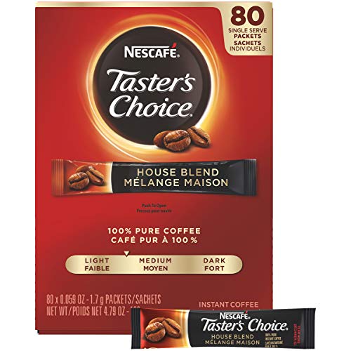 Product Cover Nescafe Instant Coffee Packets, Taster's Choice Light Roast, 1.7 g Singles (Pack of 80)