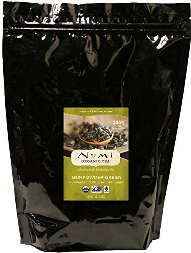 Product Cover Numi Organic Tea Gunpowder Green - Full Leaf, Loose Leaf, Temple of Heaven Green Tea, 16 Ounce Bag